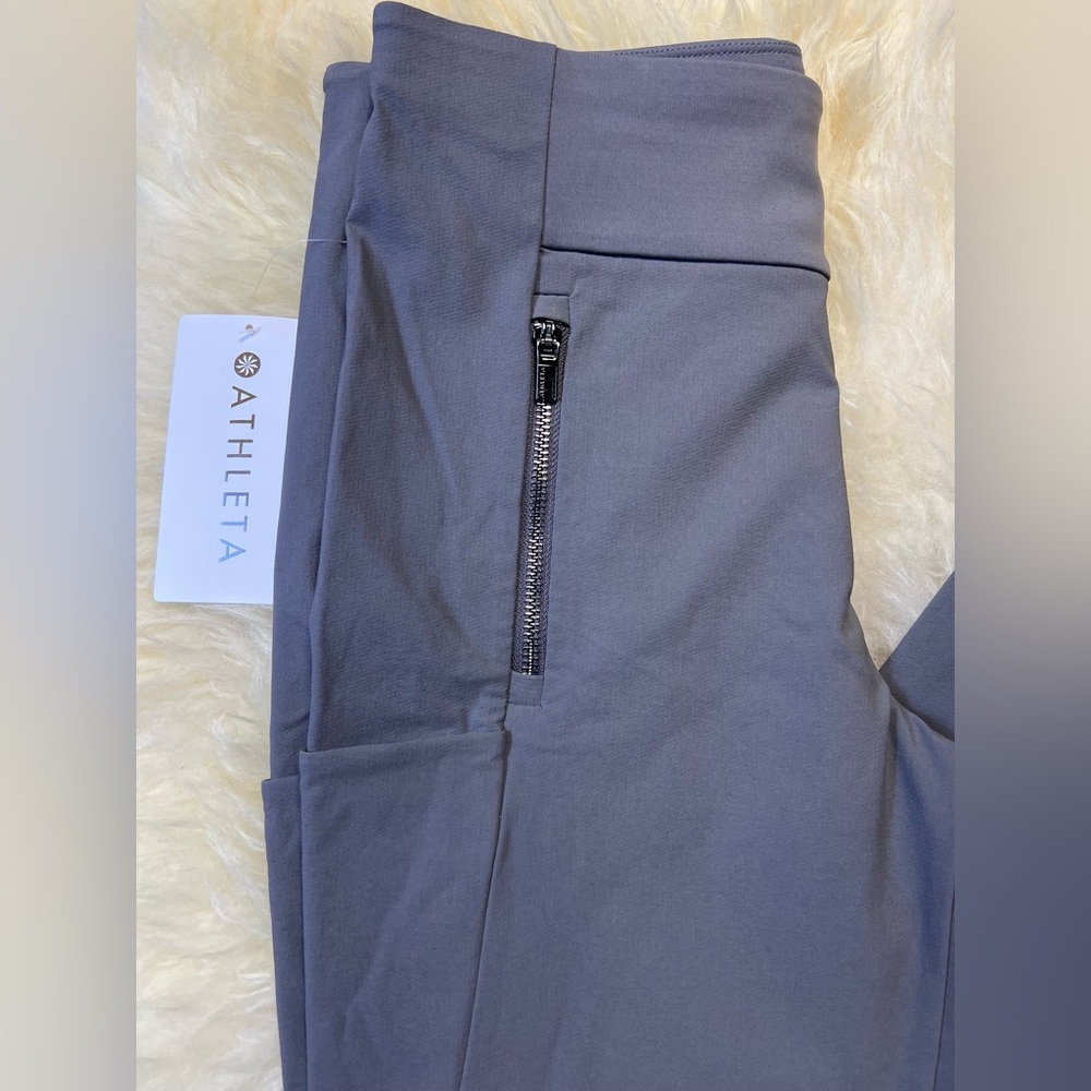 Athleta Headlands Hybrid Tight Leggings, Fog Grey, Size 8, NWT - Picture 8 of 9